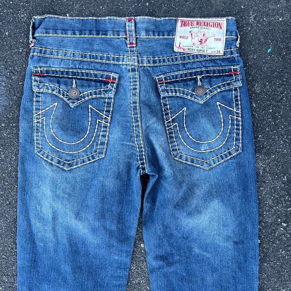 Y2K True Religion Ricky Super T Jeans size 36" x 32"
